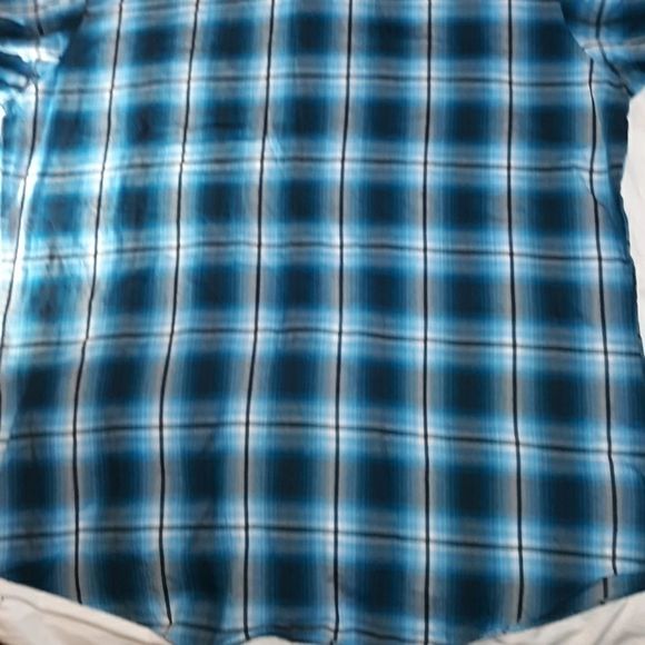 Ely Cattleman Turquoise Plaid Short Sleeve Shirt L‎ - Picture 7 of 7